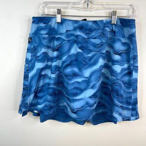 Skirt Sports Skort Skirt Large Blue Wave Golf Tennis Pickleball Pockets Shorts
